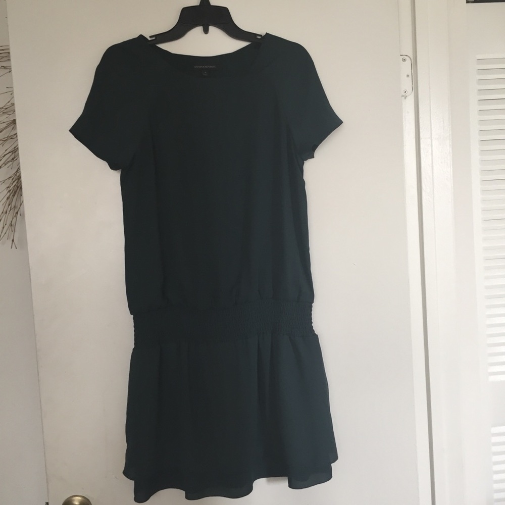 Emerald green Mini dress Banana Republic